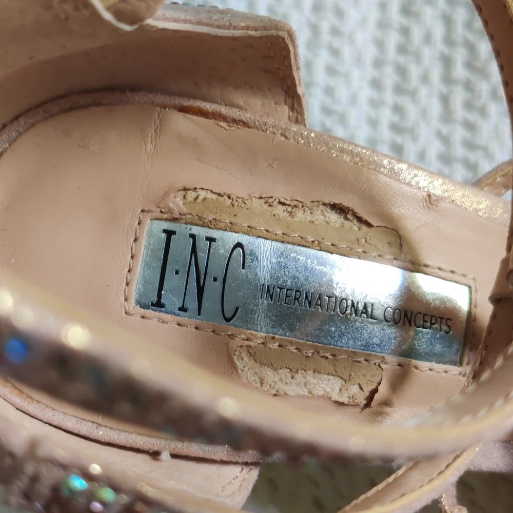 iNC  Rhinestone cagedT Strap heels - Picture 16 of 16